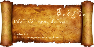 Bárányos Éva névjegykártya